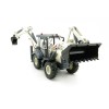 KDW - Kaidiwei White Backhoe Loader Scale 1:50