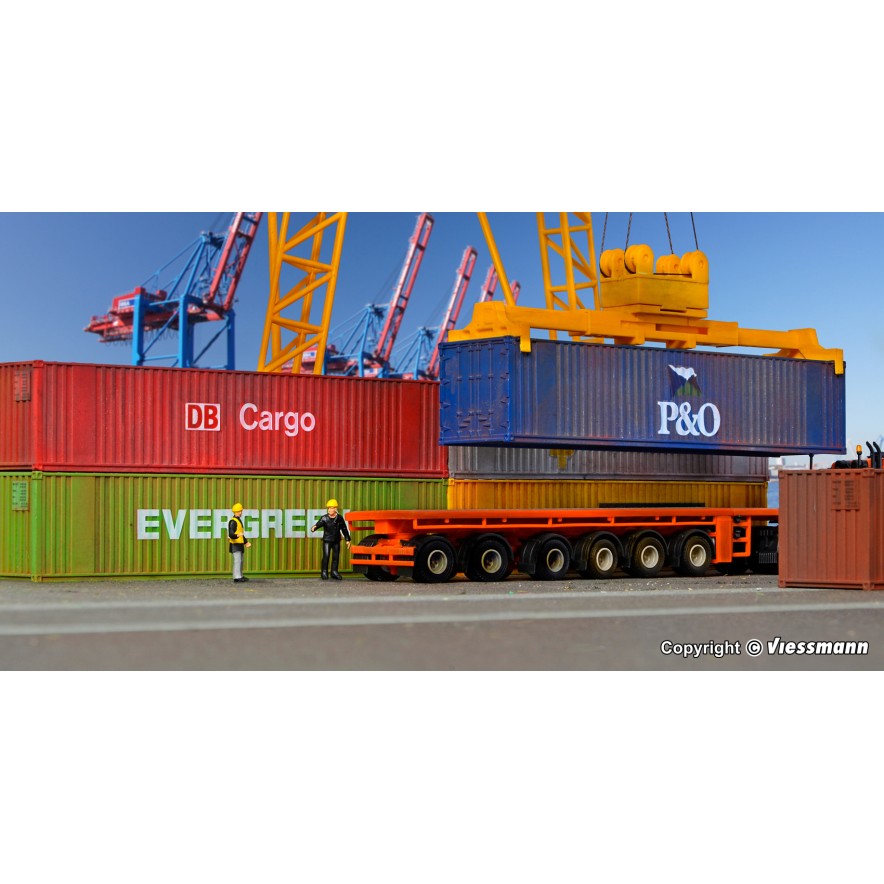 Kibri 10922 - 40 ft Sea Containers 6 pieces Model Kit - Scale 1:87