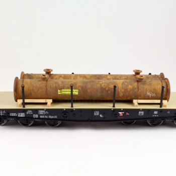 Ladegueter Bauer 01002 - Rusted Flange Tube on Transport Frames - Scale 1:50