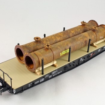 Ladegueter Bauer 01002 - Rusted Flange Tube on Transport Frames - Scale 1:50