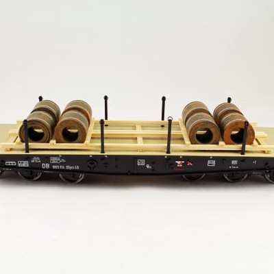 Ladegueter Bauer 01035 - 8x Steel Sheet Coils on Transport Frame - Scale 1:50