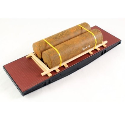 Ladegueter Bauer 01045 - Old Scrap Tanks on Transport Frame - Scale 1:50