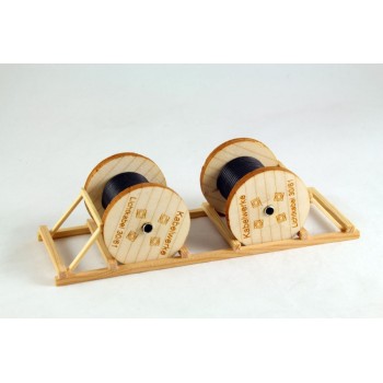 Ladegueter Bauer 01051 - 2x Cable Drums on Transport Frame - Scale 1:50