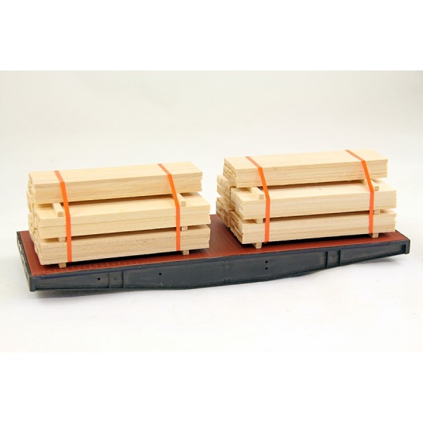 Ladegueter Bauer 01057 - Set of 2 Sawn Timber Board Stacks - Scale 1:50