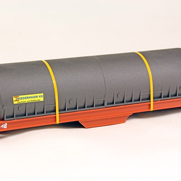 Ladegueter Bauer 01064 - Grey Tank Loos with Steel Transport Frame - Scale 1:50