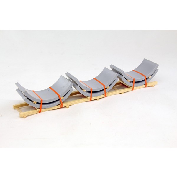 Ladegueter Bauer 01065 - Tube Pieces Tübbings  for Tunnel Construction on Transport Frame - Scale 1:50