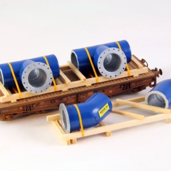Ladegueter Bauer H01267 - 4x Pipe Moulding on 2x Transport Frames - Scale 1:87 1:50