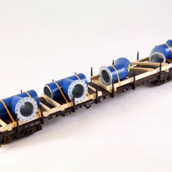 Ladegueter Bauer H01267 - 4x Pipe Moulding on 2x Transport Frames - Scale 1:87 1:50
