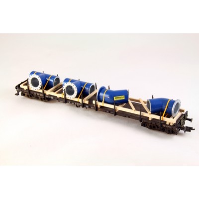 Ladegueter Bauer H01267 - 4x Pipe Moulding on 2x Transport Frames - Scale 1:87 1:50