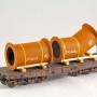 Ladegueter Bauer H01306 - 2x Flange Pipes Fittings on Transport Frame - Scale 1:87 1:50