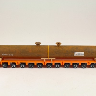 Ladegueter Bauer LKW1005 - Long Flange Tube with 4 Connectors on Transport Frame - Scale 1:50