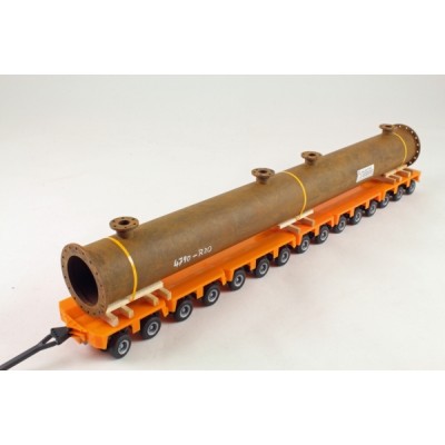 Ladegueter Bauer LKW1005 - Long Flange Tube with 4 Connectors on Transport Frame - Scale 1:50