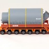 Ladegueter Bauer LKW1061 - Grey Tank with Transport Frame - Scale 1:50