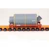Ladegueter Bauer LKW1061 - Grey Tank with Transport Frame - Scale 1:50