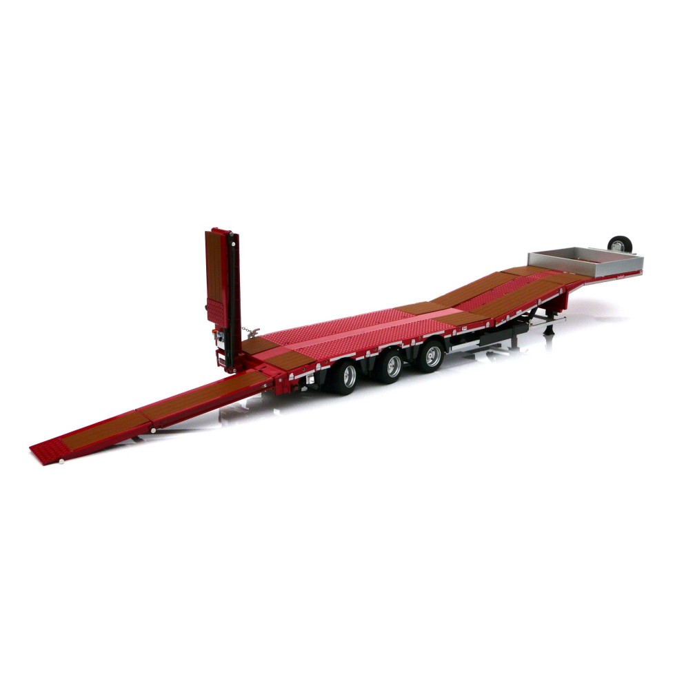 Marge Models 1812-01 - Nooteboom MCOS 48-03 Red Low Loader Trailer with Wood Panels - Scale 1:32