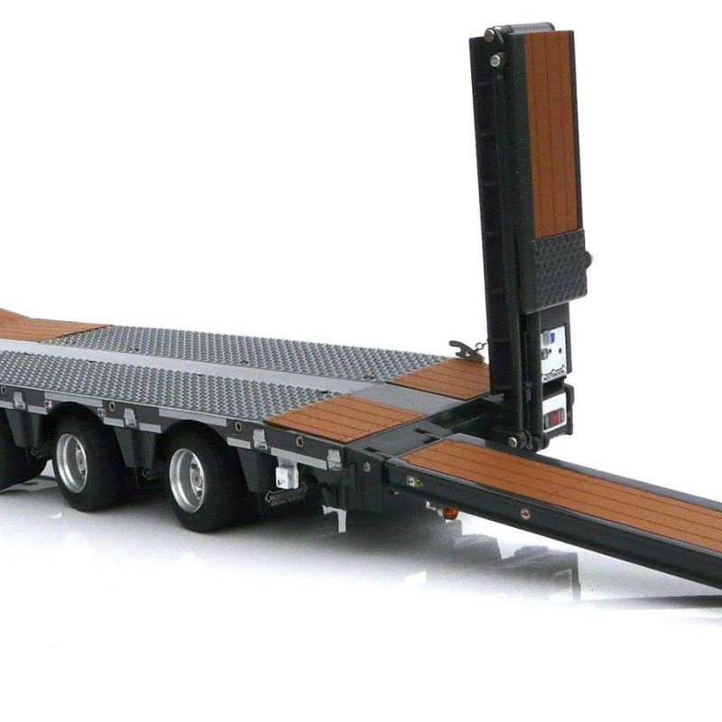 Marge Models 1812-02 - Nooteboom MCOS 48-03 Anthracite Low Loader Trailer with Wood Panels - Scale 1:32