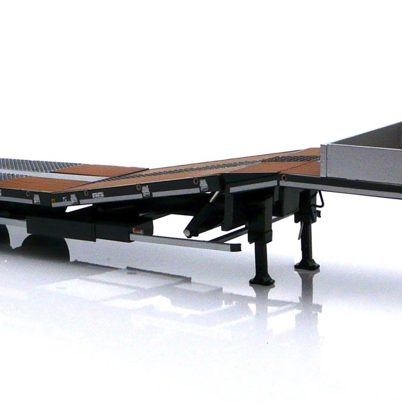 Marge Models 1812-02 - Nooteboom MCOS 48-03 Anthracite Low Loader Trailer with Wood Panels - Scale 1:32