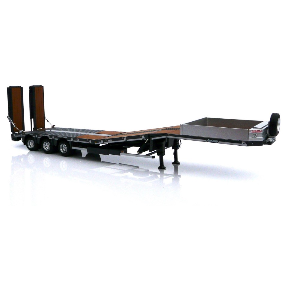 Marge Models 1812-02 - Nooteboom MCOS 48-03 Anthracite Low Loader Trailer with Wood Panels - Scale 1:32