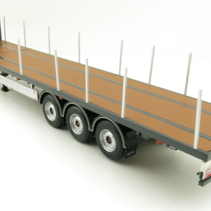 Marge Models 1901-02 - Pacton Flattop Trailer Anthracite - Scale 1:32