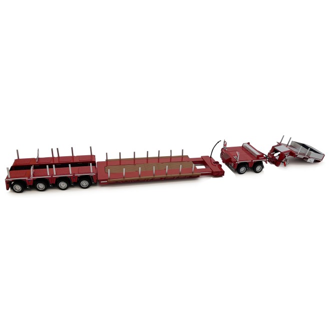 Marge Models 2011-01 - Red Nooteboom EURO-PX 2+4 Low Loader Trailer with Interdolly - Scale 1:32