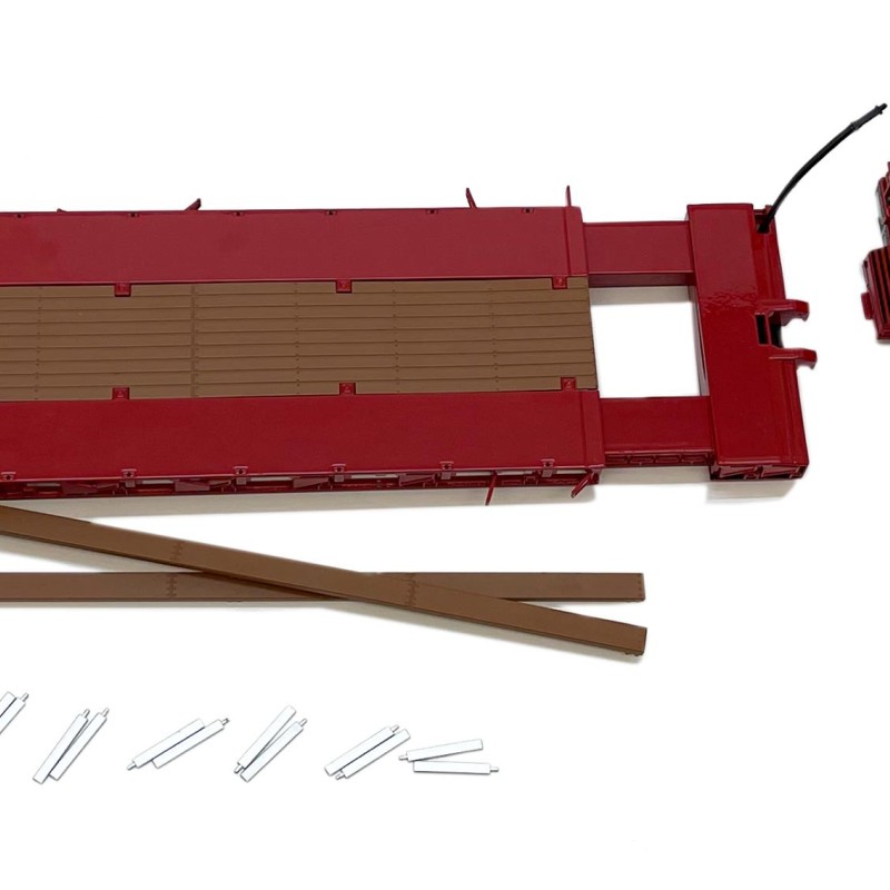 Marge Models 2011-01 - Red Nooteboom EURO-PX 2+4 Low Loader Trailer with Interdolly - Scale 1:32