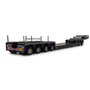 Marge Models 2011-02 - Anthracite Nooteboom EURO-PX 2+4 Low Loader Trailer with Interdolly - Scale 1:32