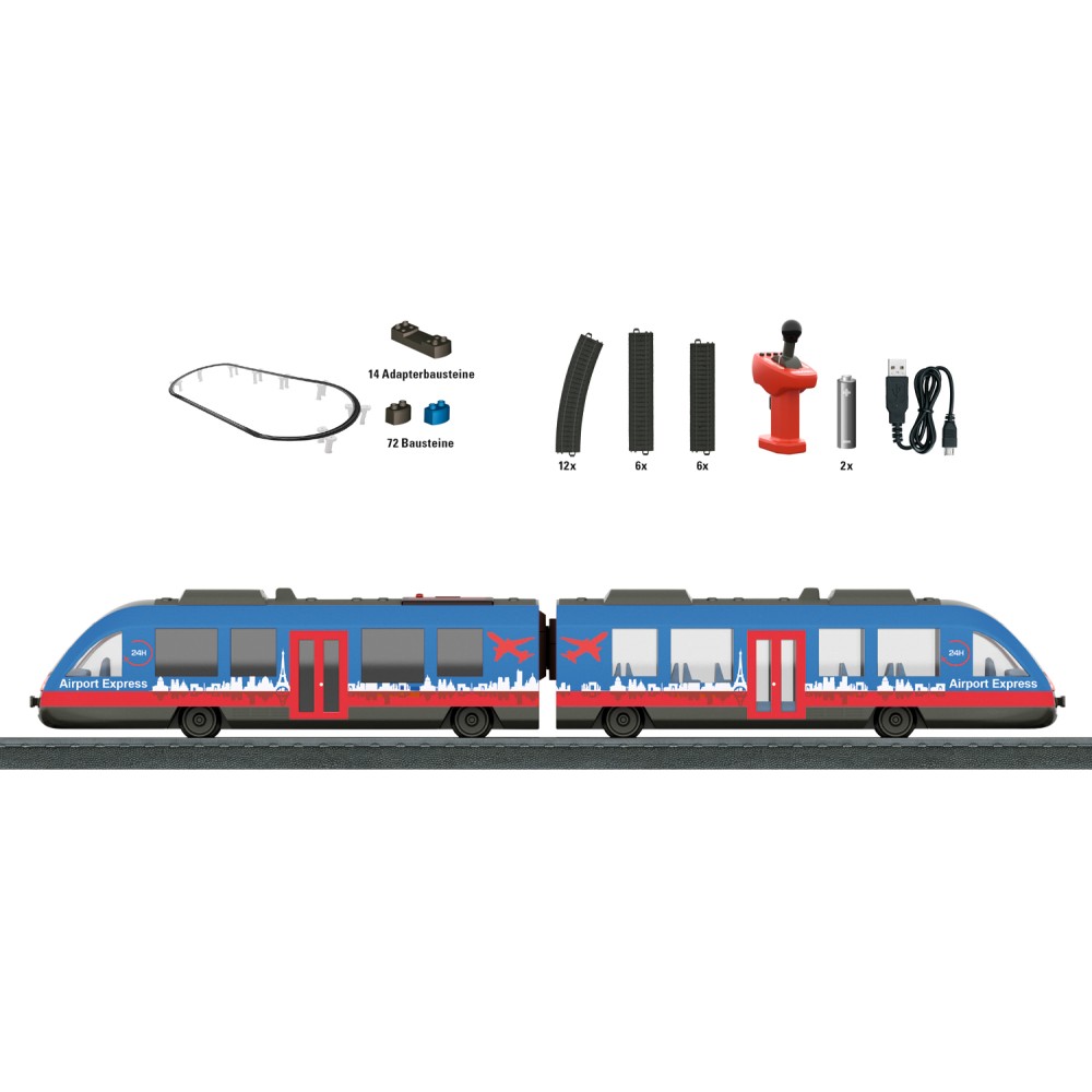 Märklin 29307 - Airport Express Elevated Railroad Train Set Rechargable Battery My World 