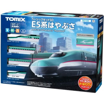 Tomix TMX90186 Tohoku Shinkansen E5 Series Hayabusa Starter Set N Scale