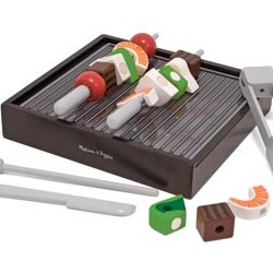 Melissa & Doug 4024 - Wooden BBQ Grill Set