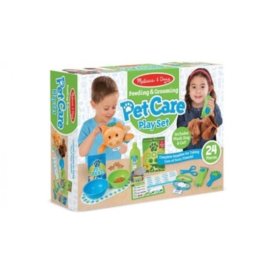 Melissa & Doug - Feeding & Grooming Pet Care Play Set