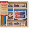 Melissa & Doug - Wooden Vehicle Stamp Set