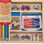 Melissa & Doug - Wooden Vehicle Stamp Set