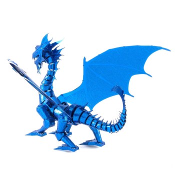 Metal Earth 3D ICONX Laser Cut DIY Model KIT Blue Dragon