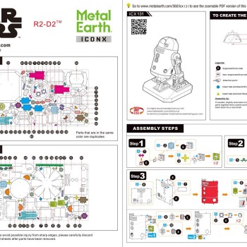 Metal Earth 3D ICONX Laser Cut DIY Model KIT - R2-D2 Droid Premium Series - Star Wars
