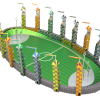 Metal Earth 3D Laser Cut DIY Model KIT Quidditch Pitch - Harry Potter