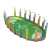 Metal Earth 3D Laser Cut DIY Model KIT Quidditch Pitch - Harry Potter