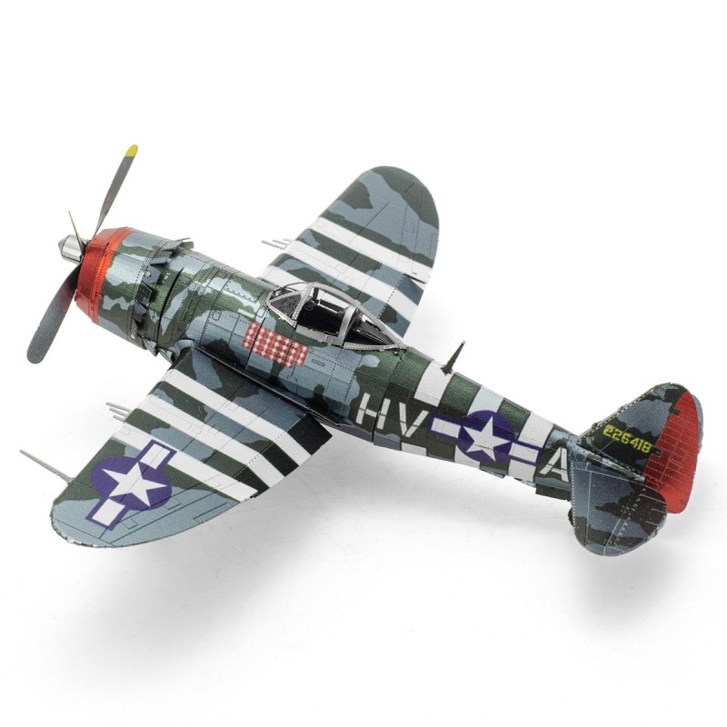 Metal Earth 3D Laser Cut Model Construction Kit P-47 Thunderbolt Plane WW II  - Scale 1:94