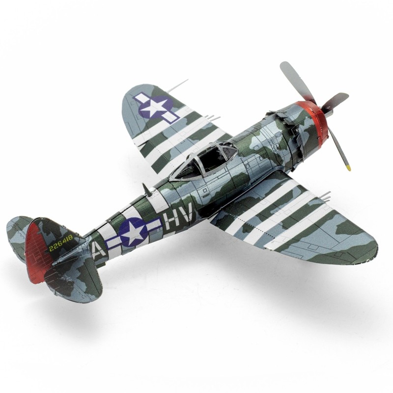 Metal Earth 3D Laser Cut Model Construction Kit P-47 Thunderbolt Plane WW II  - Scale 1:94