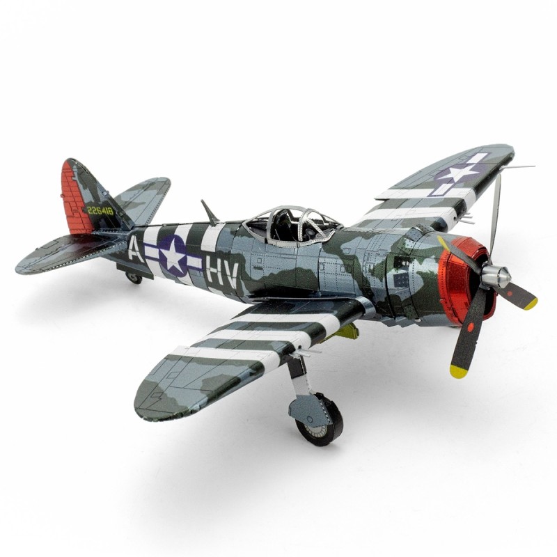Metal Earth 3D Laser Cut Model Construction Kit P-47 Thunderbolt Plane WW II  - Scale 1:94