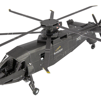 Metal Earth 3D Laser Cut Model Construction Kit Sikorsky S-97 Raider Military Helicopter - Scale 1:88