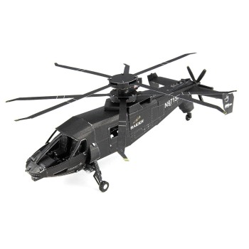 Metal Earth 3D Laser Cut Model Construction Kit Sikorsky S-97 Raider Military Helicopter - Scale 1:88