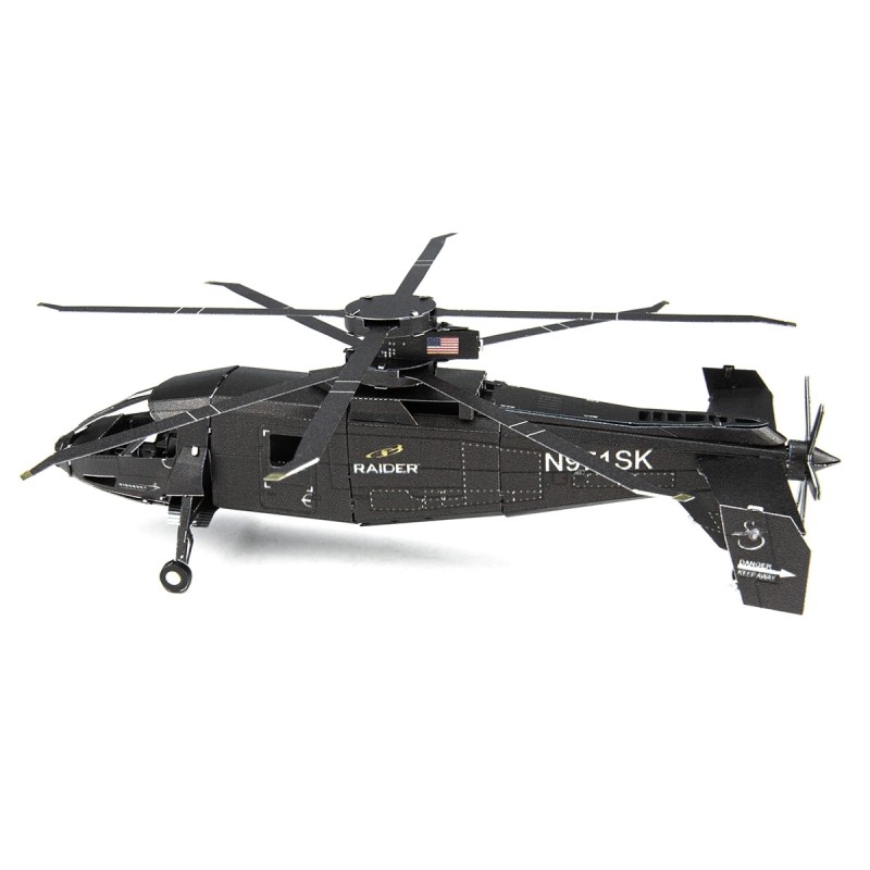 Metal Earth 3D Laser Cut Model Construction Kit Sikorsky S-97 Raider Military Helicopter - Scale 1:88