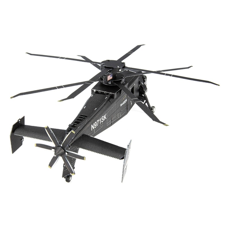 Metal Earth 3D Laser Cut Model Construction Kit Sikorsky S-97 Raider Military Helicopter - Scale 1:88