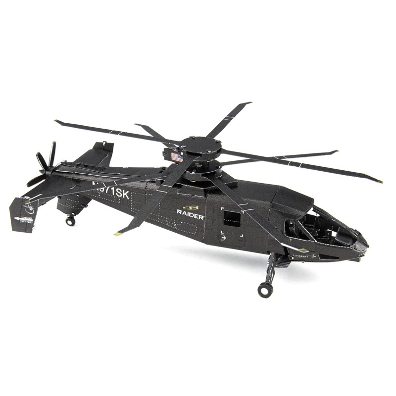 Metal Earth 3D Laser Cut Model Construction Kit Sikorsky S-97 Raider Military Helicopter - Scale 1:88