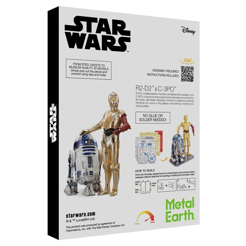Metal Earth 3D Laser Cut Model  Star Wars C-3PO & R2-D2 Gift Set DIY MODEL KIT