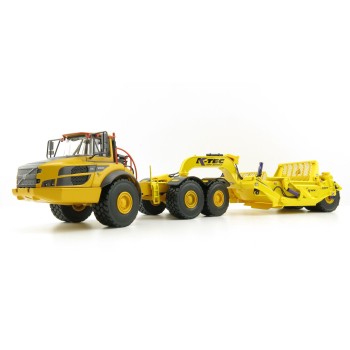 Motorart Volvo A45GFS Truck with K-Tec 1237ADT Scraper Trailer  - Scale 1:50