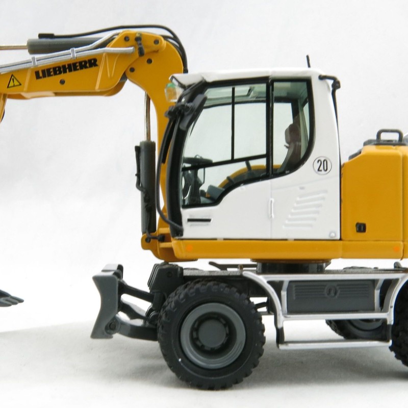 NZG 1000 LIEBHERR A910 COMPACT LITRONIC Hydraulic Mobile Wheeled Excavator - Scale 1:50