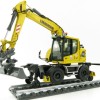 NZG 1011 Liebherr A922 Rail Litronic Two-Way Hydraulic Mobile Wheeled Excavator New 2021 - Scale 1:50