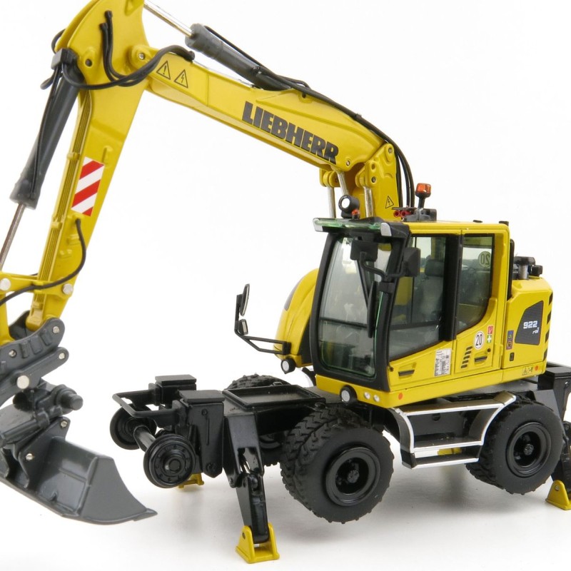 NZG 1011 Liebherr A922 Rail Litronic Two-Way Hydraulic Mobile Wheeled Excavator New 2021 - Scale 1:50