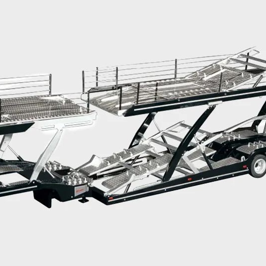 NZG 1026/26 - Scania V8 730S 4x2 Prime Mover White with Greif Logo and Lohr Car Transporter Fictionblue - Scale 1:18